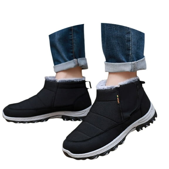 Men's Boots On Winter Boots Insulated Cold Weather Comfortable Outdoor Hiking Booties for Everyday Casual Wear