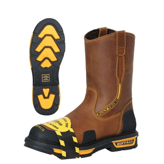 Buffalo and Bull .High Quality Mid-Sole Genuine Leather Work Boots, Honey, 7.5