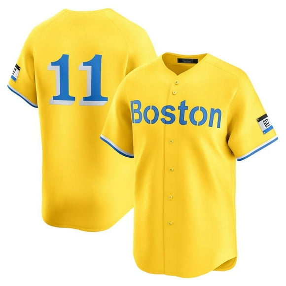 Men's Boston #11 Devers Limited Embroidery T-shirts Fans Gameday Apparel Gold / S