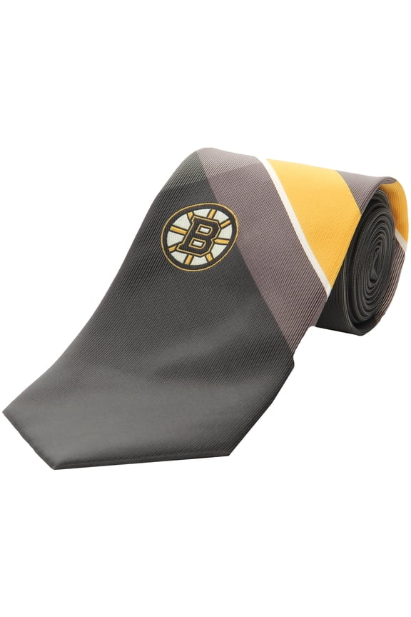 Men's Boston Bruins Woven Poly Grid Tie