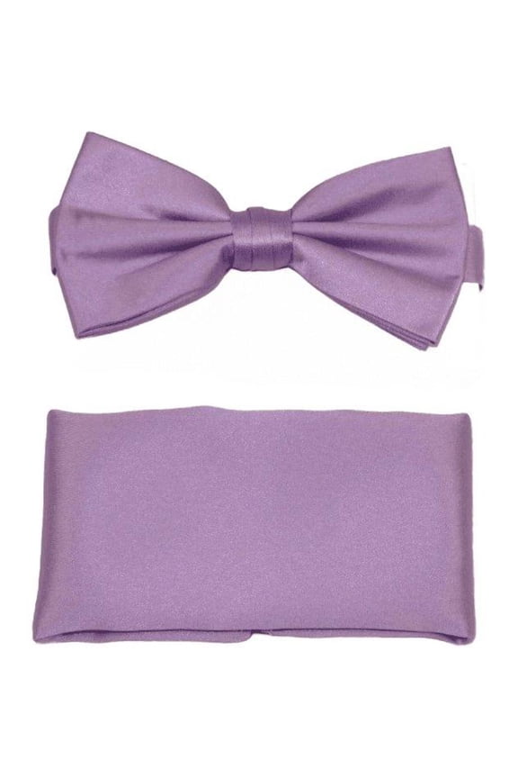 Men's Bow Tie and Hankie by J.Valintin Collection #92498 Solid Lilac Satin