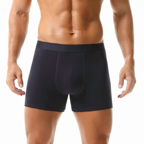 Men's Boxer Breifs Underwear, Breathable Mesh Design Underwear with ComfortFlex Waistband, Moisture Wicking(Navy,M)