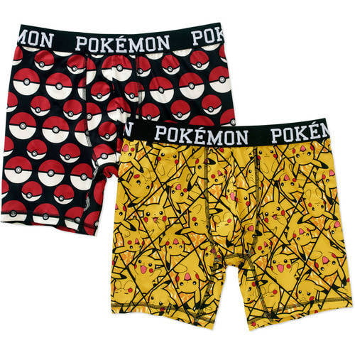 Pokemon Men's Underwear Boxer Brief Yellow Color Medium Size by