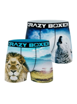 Men's Sexy 3D Wolf Head Animal Print Underwear Boxer Briefs Stretch Modal  Underpants Size L (Grey) : : Clothing, Shoes & Accessories