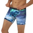 thumbnail image 1 of Men's Boxer Briefs, Aurora Wolf Frozen Lake A Soft and Breathable Mens Underwear Boxer Briefs With Widen Waist, 1 of 5