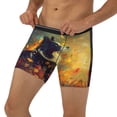 thumbnail image 1 of Men's Boxer Briefs, Autumn Countryside Border Collie Soft and Breathable Mens Underwear Boxer Briefs With Widen Waist, 1 of 5