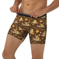 thumbnail image 1 of Men's Boxer Briefs, Autumn With Pumpkin Harvest Soft and Breathable Mens Underwear Boxer Briefs With Widen Waist, 1 of 5