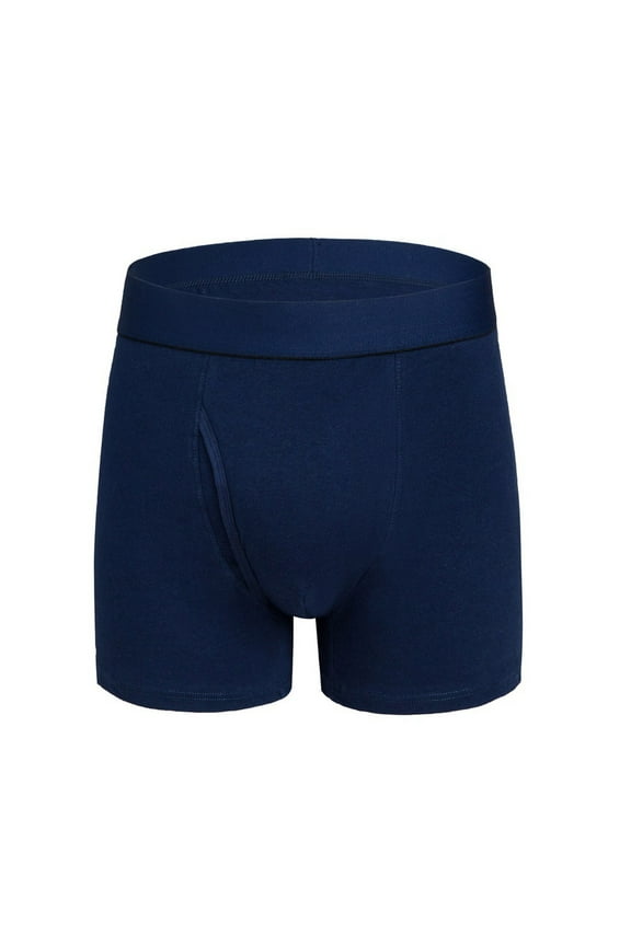 Men's Boxer Briefs Back Door Underwear No Ride up Spandex Medium Men Steel Brief Trunk Brief Male Lingerie Mens Shorts Molasses Underwear Men Briefs for Pack Men's Large Flat Dark Blue S