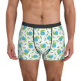 thumbnail image 1 of Men's Boxer Briefs, Blue Green Slug Fish Soft Comfy Mens Underwear Boxer Briefs Breathable With Widen Waist, 1 of 7