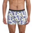 thumbnail image 1 of Men's Boxer Briefs, Blue flax flowers Soft Comfy Mens Underwear Boxer Briefs Breathable With Widen Waist, 1 of 7