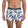 thumbnail image 1 of Men's Boxer Briefs, Blueberry Print pattern Soft Comfy Mens Underwear Boxer Briefs Breathable With Widen Waist, 1 of 7