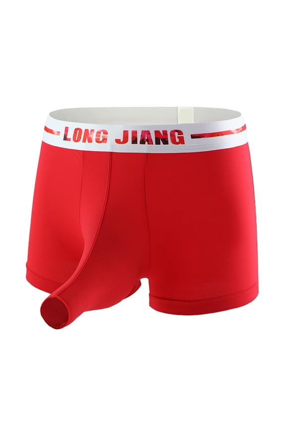 Men's Boxer Briefs Briefs for Men Steel Underwear Good Brief Cool Mesh Men C Ring Cool Thongs for Teen Boys Shirt Underwear Mens Glow in The Dark Chain Most Red M