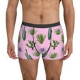 thumbnail image 1 of Men's Boxer Briefs, Cactus aloe vera Soft Comfy Mens Underwear Boxer Briefs Breathable With Widen Waist, 1 of 7