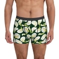 thumbnail image 1 of Men's Boxer Briefs, Calla Lily Flowers Petal Soft Comfy Mens Underwear Boxer Briefs Breathable With Widen Waist, 1 of 7