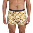 thumbnail image 1 of Men's Boxer Briefs, Cartoon Cute Snake Yellow Dots Soft Comfy Mens Underwear Boxer Briefs Breathable With Widen Waist, 1 of 7
