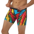 thumbnail image 1 of Men's Boxer Briefs, Colorful Arrow Graffiti Pattern Soft and Breathable Mens Underwear Boxer Briefs With Widen Waist, 1 of 5