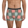 thumbnail image 1 of Men's Boxer Briefs, Colorful Checkered Soft Comfy Mens Underwear Boxer Briefs Breathable With Widen Waist, 1 of 7