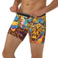 thumbnail image 1 of Men's Boxer Briefs, Colorful Giraffes with Drinks Soft and Breathable Mens Underwear Boxer Briefs With Widen Waist, 1 of 5