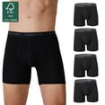 thumbnail image 1 of Men's Boxer Briefs,Comfortable Bamboo Viscose Underwear,Moisture Wicking and Breathable,4 Pack,M-XXL, 1 of 10