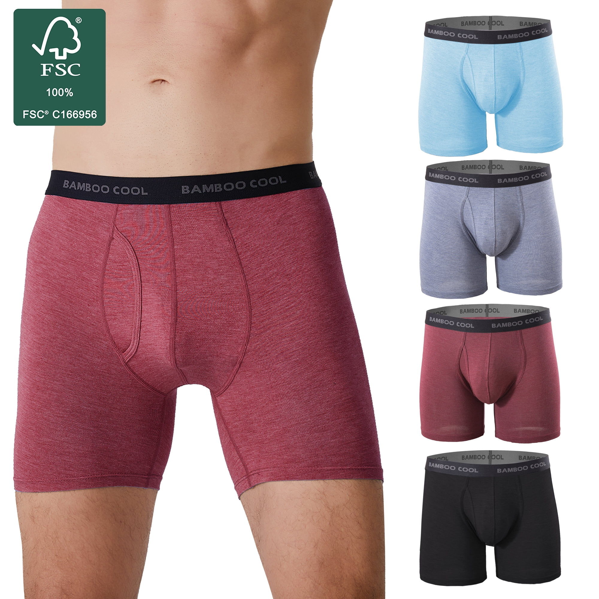 Customized Natural Bamboo Fiber Underwear Plus Length Men's Bamboo