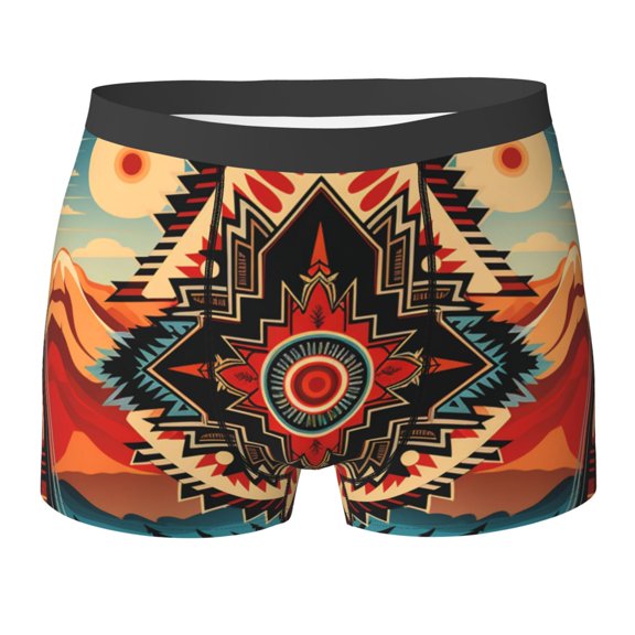 Men's Boxer Briefs Comfortable Breathable Underwear , Aztec Baja Southwest Western Native Cool