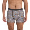 thumbnail image 1 of Men's Boxer Briefs, Conch Shells Print No.9014 Soft Comfy Mens Underwear Boxer Briefs Breathable With Widen Waist, 1 of 7