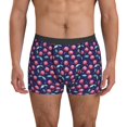 thumbnail image 1 of Men's Boxer Briefs, Cool Mirror Cherries Soft Comfy Mens Underwear Boxer Briefs Breathable With Widen Waist, 1 of 7