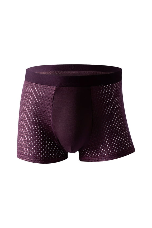 Men's Boxer Briefs Cool Thongs for Teen Boys Men's Men Underwear Men Compression Shorts Underwear Male Steel Shorts for Craft Greatness Sports Briefs Silk with Pouch Red 3XL