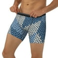 thumbnail image 1 of Men's Boxer Briefs, Cozy Knitted Blue Chevron Soft and Breathable Mens Underwear Boxer Briefs With Widen Waist, 1 of 5