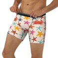 thumbnail image 1 of Men's Boxer Briefs, Crabs And Seastars Soft and Breathable Mens Underwear Boxer Briefs With Widen Waist, 1 of 5