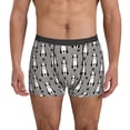 thumbnail image 1 of Men's Boxer Briefs, Cute Boston terrier dog gray Soft Comfy Mens Underwear Boxer Briefs Breathable With Widen Waist, 1 of 7