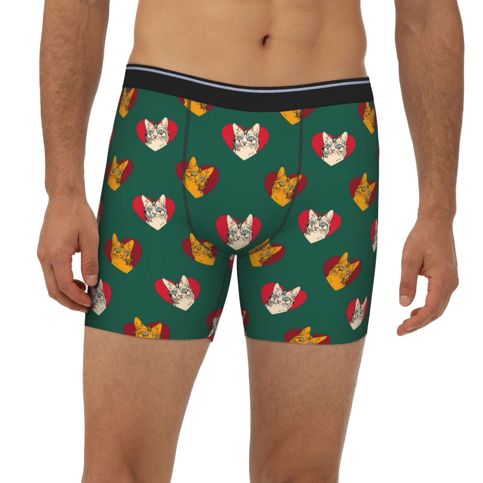 Men's Boxer Briefs, Cute Cartoon Cat Heart Soft Underwear Boxer Briefs for Men, Moisture-Wicking Breathable - Walmart.com men-s-boxer-briefs-cute-cartoon-cat-heart-soft-underwear-boxer-briefs-for-men-moisture-wicking-breathable-walmart-com