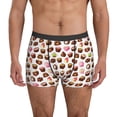 thumbnail image 1 of Men's Boxer Briefs, Cute Chocolate Print Soft Comfy Mens Underwear Boxer Briefs Breathable With Widen Waist, 1 of 7