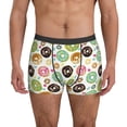 thumbnail image 1 of Men's Boxer Briefs, Donut Heart Print Soft Comfy Mens Underwear Boxer Briefs Breathable With Widen Waist, 1 of 7