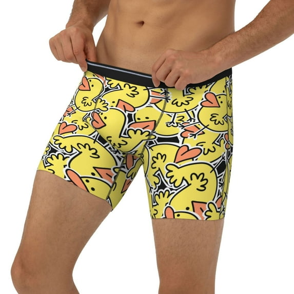 Men's Boxer Briefs, Ducks Soft and Breathable Mens Underwear Boxer Briefs With Widen Waist