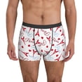thumbnail image 1 of Men's Boxer Briefs, Eiffel red Tower Soft Comfy Mens Underwear Boxer Briefs Breathable With Widen Waist, 1 of 7