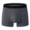 thumbnail image 1 of Men's Boxer Briefs Elastic Waist Underwear for Men Sport Shorts Athletic Workout Running Baselayer Underwear Solid Color Breathable Briefs, 1 of 2