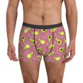 thumbnail image 1 of Men's Boxer Briefs, Funny Avocado Pink Soft Comfy Mens Underwear Boxer Briefs Breathable With Widen Waist, 1 of 7