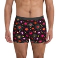 thumbnail image 1 of Men's Boxer Briefs, Geometric Hearts Soft Comfy Mens Underwear Boxer Briefs Breathable With Widen Waist, 1 of 7