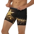 thumbnail image 1 of Men's Boxer Briefs, Gold Glittering Stars Soft and Breathable Mens Underwear Boxer Briefs With Widen Waist, 1 of 5