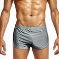 thumbnail image 1 of Men's Boxer Briefs Guy Underwear Bottoms Out Brief Short Leg Briefs Men Underwear Men Small Groomsmen D Brief Deliver by Tomorrow Autumn Mens Sexy Solid Short Grey L, 1 of 4