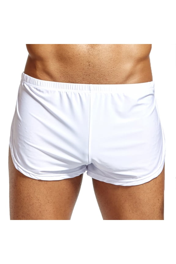 Men's Boxer Briefs Guy Underwear Bottoms Out Brief Short Leg Briefs Men Underwear Men Small Groomsmen D Brief Deliver by Tomorrow Autumn Mens Sexy Solid Short White L