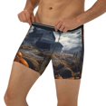 thumbnail image 1 of Men's Boxer Briefs, Halloween Farm Pumpkin Ghost C Soft and Breathable Mens Underwear Boxer Briefs With Widen Waist, 1 of 5