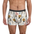 thumbnail image 1 of Men's Boxer Briefs, Hand Drawn Animals Soft Comfy Mens Underwear Boxer Briefs Breathable With Widen Waist, 1 of 7