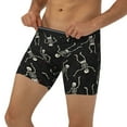 thumbnail image 1 of Men's Boxer Briefs, Happy Skeletons Dancing Soft and Breathable Mens Underwear Boxer Briefs With Widen Waist, 1 of 5