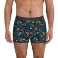 thumbnail image 1 of Men's Boxer Briefs, Hawaiian Style Leaves Flower Soft Comfy Mens Underwear Boxer Briefs Breathable With Widen Waist, 1 of 7