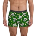thumbnail image 1 of Men's Boxer Briefs, Koala Tulip Print Green Soft Comfy Mens Underwear Boxer Briefs Breathable With Widen Waist, 1 of 7