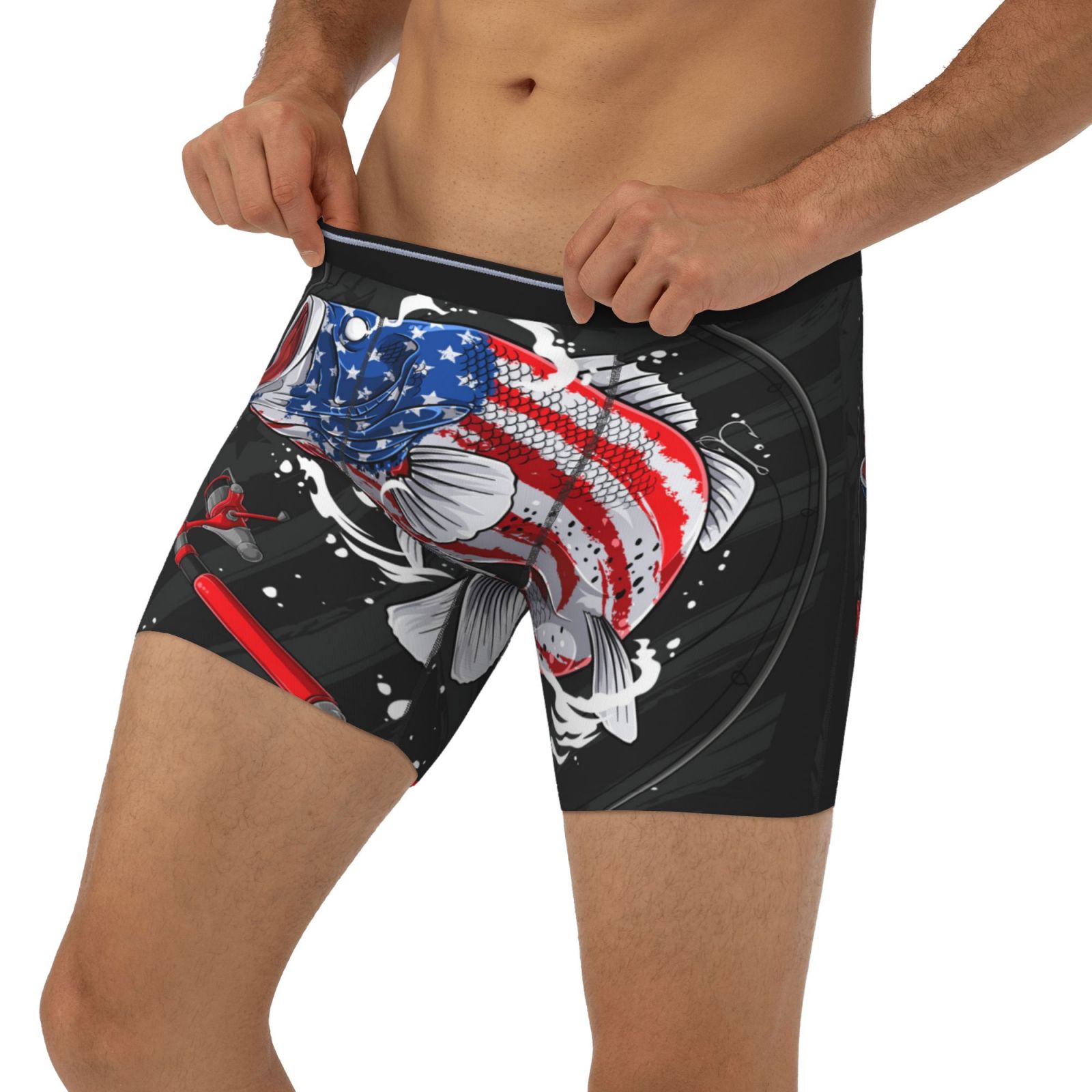 Men's Boxer Briefs, Largemouth Bass Fish in USA Soft and Breathable ...