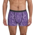 thumbnail image 1 of Men's Boxer Briefs, Lavender Flowers Purple White Soft Comfy Mens Underwear Boxer Briefs Breathable With Widen Waist, 1 of 7