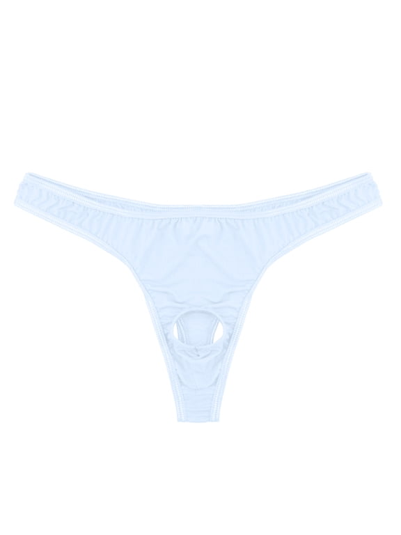 Men's Boxer Briefs Lingerie Micro Thong Bikini Front Hole Underwear Underpants